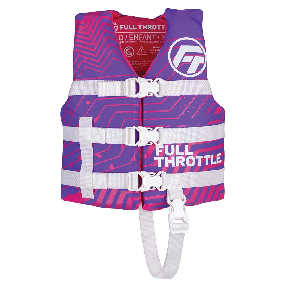 Gilet de sauvetage en nylon Full Throttle pour enfant - Violet