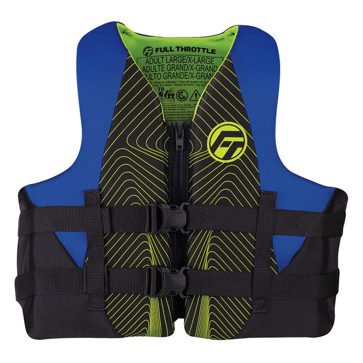 Gilet de sauvetage Full Throttle à séchage rapide pour adulte - 2XL/4XL - Bleu/Noir