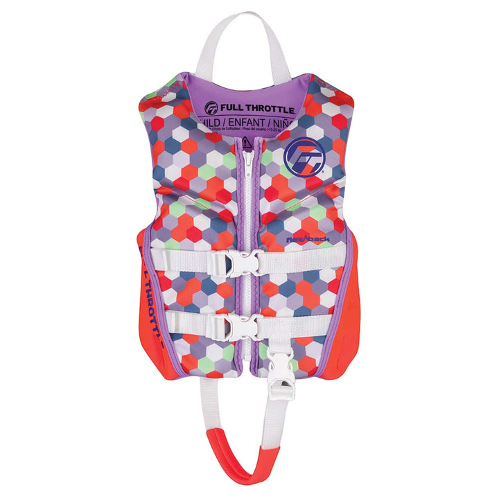 Gilet de sauvetage Full Throttle pour enfant à séchage rapide et dos flexible - Rose