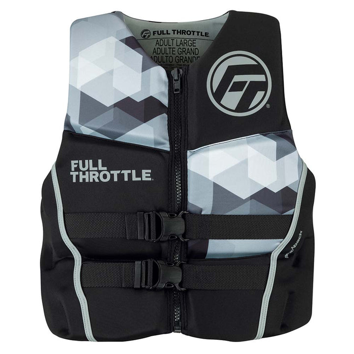 Gilet de sauvetage Full Throttle Rapid-Dry Flex-Back pour homme - XL - Noir/Gris