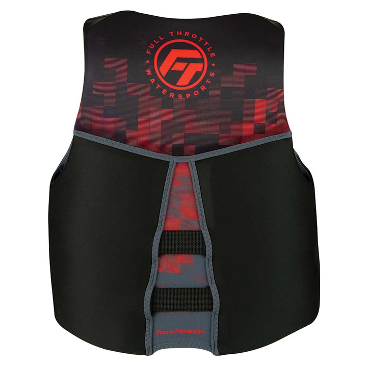 Gilet de sauvetage Full Throttle Rapid-Dry Flex-Back pour homme - M - Noir/Rouge