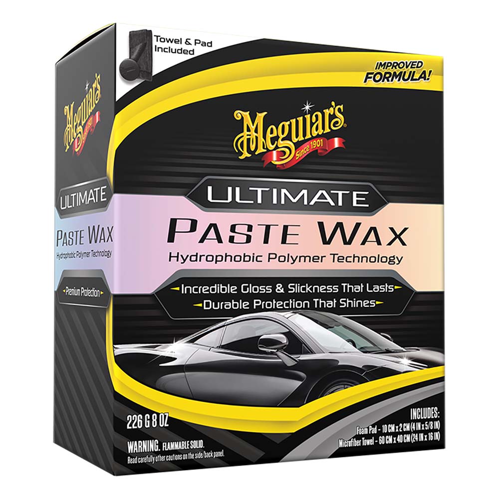 Cire en pâte Meguiars Ultimate - Cire synthétique longue durée et facile à utiliser - 227 g