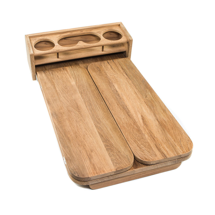 Table de cockpit Whitecap avec abattants et 4 porte-gobelets - Teck