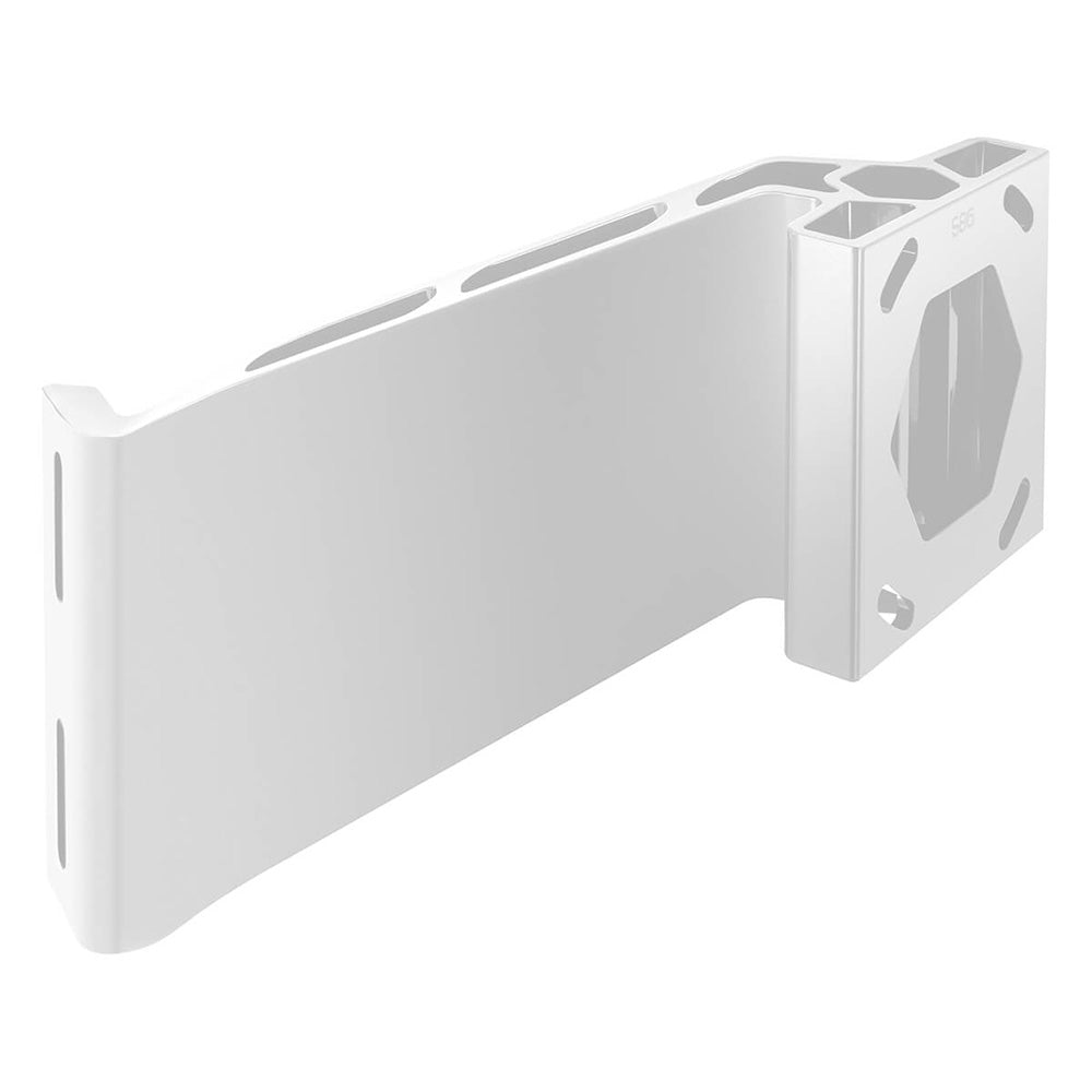 Support adaptateur pour plaque de cric Minn Kota Raptor - Tribord - Recul de 8" - Élévation de 6" - Blanc