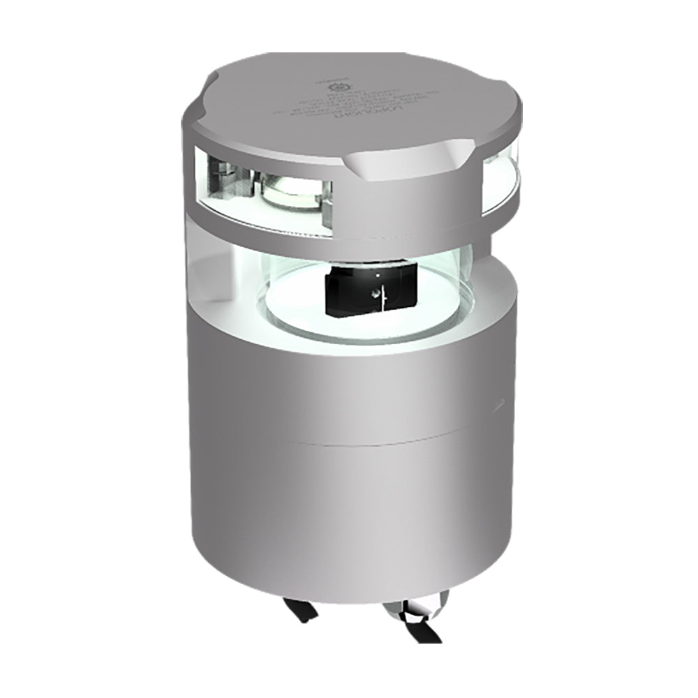 Lopolight Series 300-136 - 6NM Masthead Light 3NM Navigation Light - Horizontal Mount - White - Silver Housing