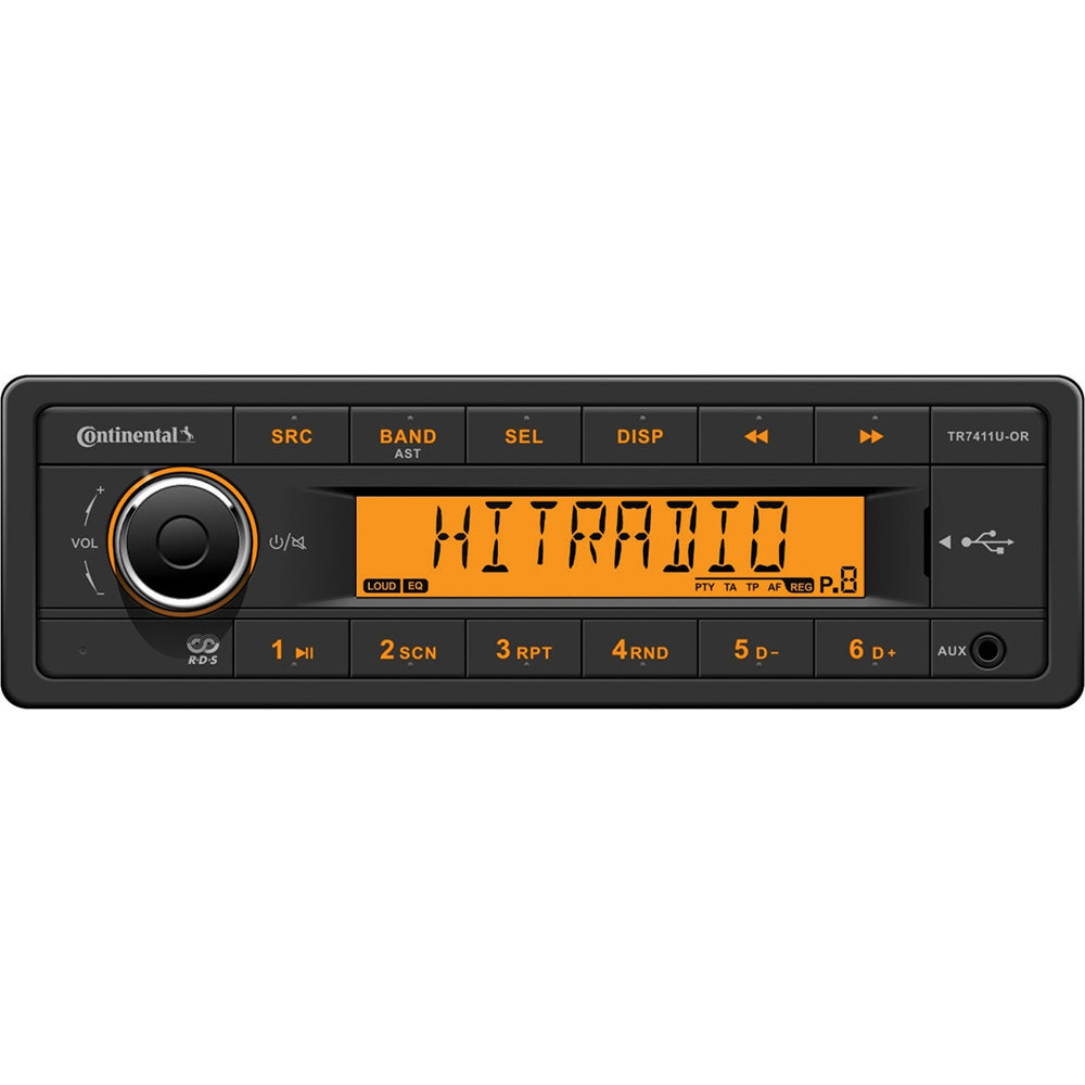 Autoradio Continental avec AM/FM/USB - Faisceau inclus - 12 V