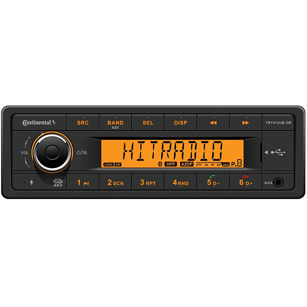 Autoradio Continental avec AM/FM/BT/USB - Faisceau inclus - 12 V