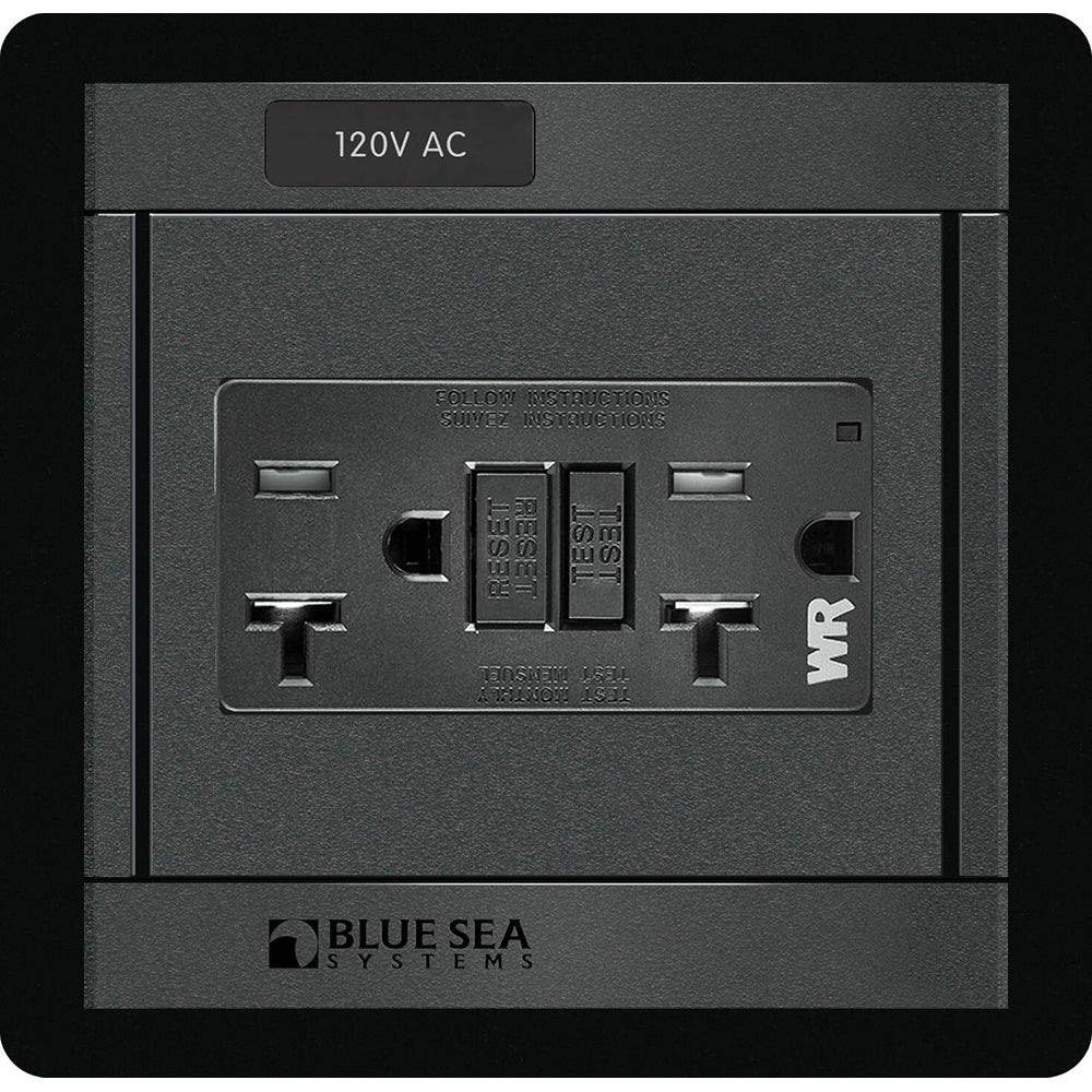 Blue Sea 1499 - Panneau 360° - Double prise GFCI 120 V CA