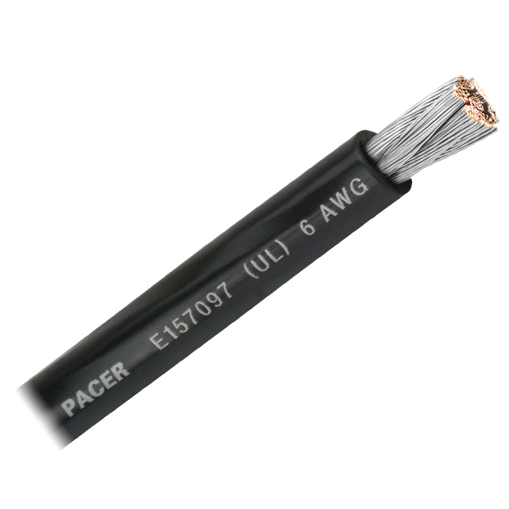 Câble de batterie Pacer noir 6 AWG - Vendu au pied