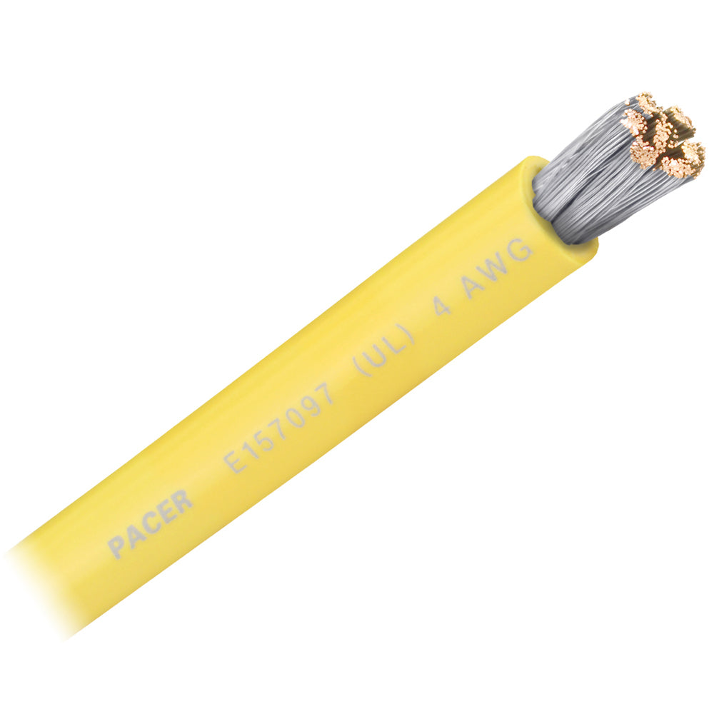 Câble de batterie Pacer jaune 4 AWG - Vendu au pied