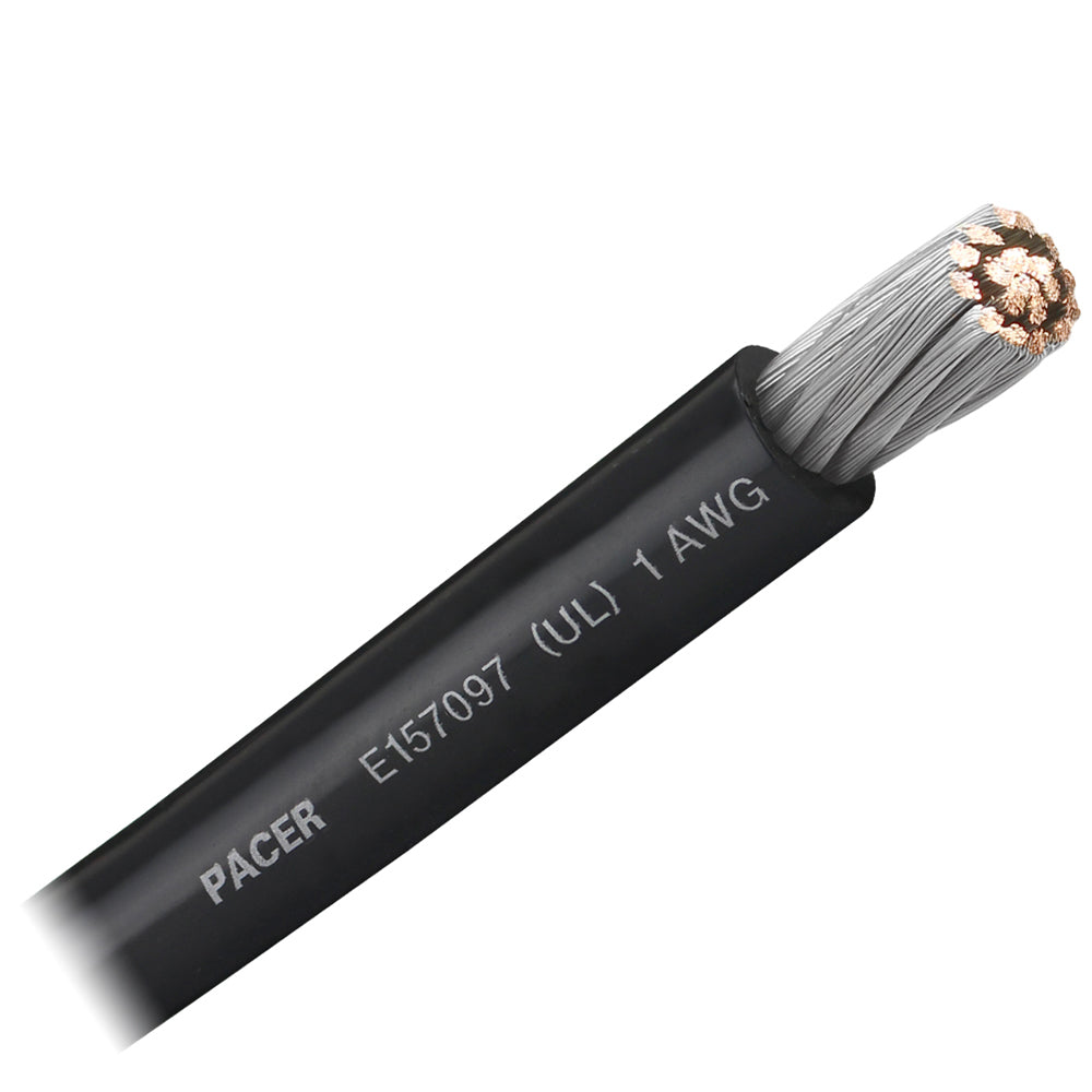 Câble de batterie Pacer noir 1 AWG - Vendu au pied