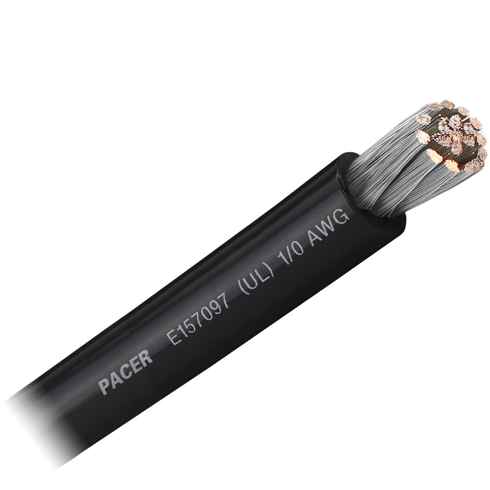 Câble de batterie Pacer noir 1/0 AWG - Vendu au pied