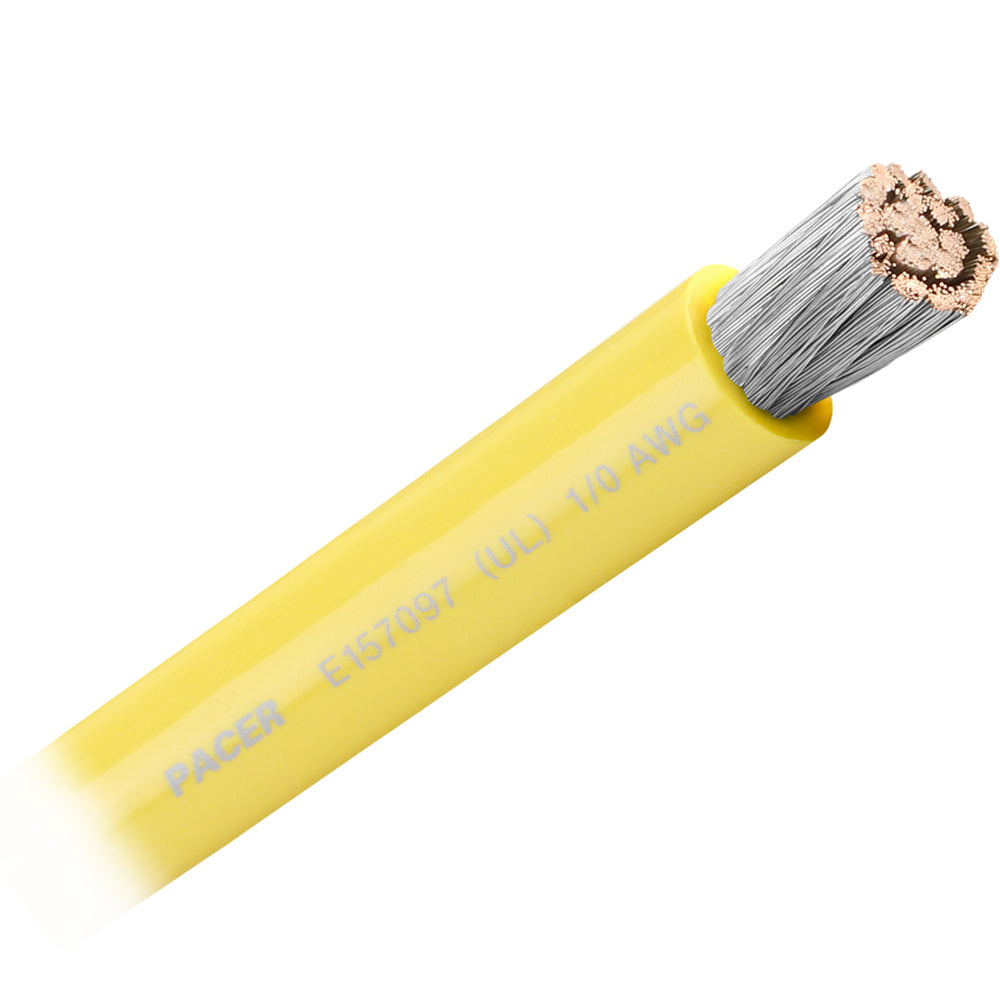 Câble de batterie Pacer jaune 1/0 AWG - Vendu au pied