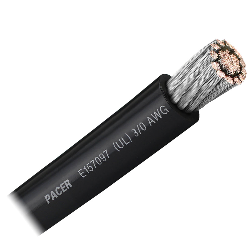 Câble de batterie Pacer noir 3/0 AWG - Vendu au pied