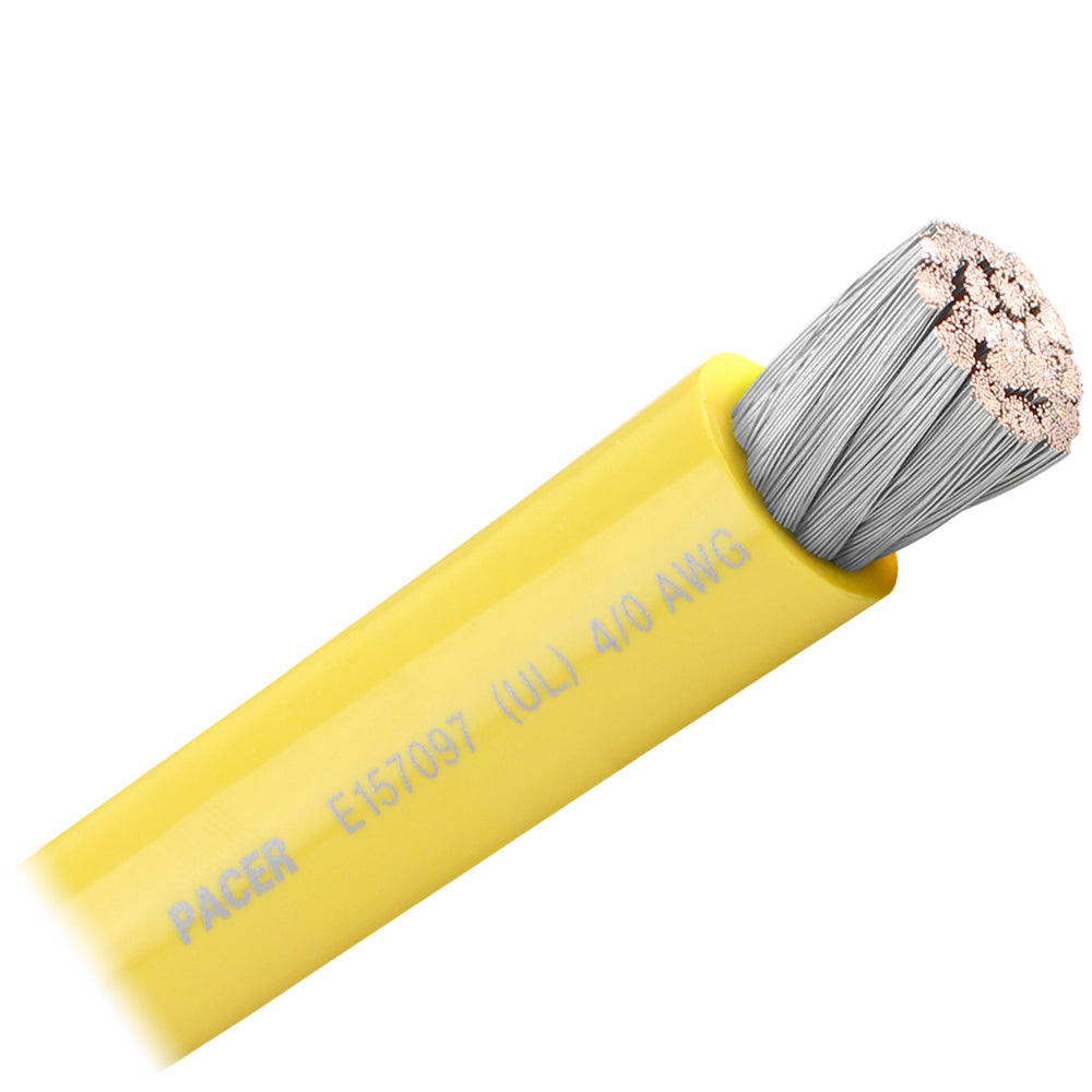 Câble de batterie Pacer jaune 4/0 AWG - Vendu au pied