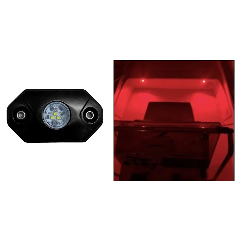 Lampe d'appoint Black Oak Rock - Rouge - Boîtier noir