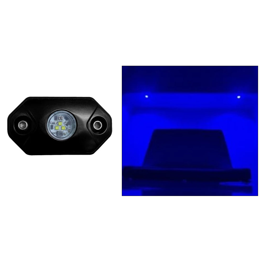 Lampe d'appoint Black Oak Rock - Bleu - Boîtier noir