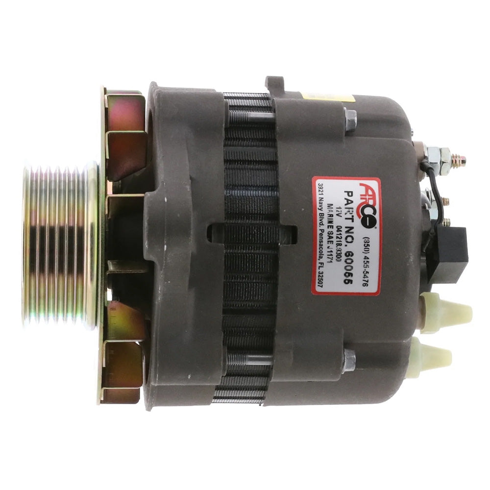 Alternateur de remplacement ARCO Marine Premium avec poulie multi-rainures - 12 V 55 A