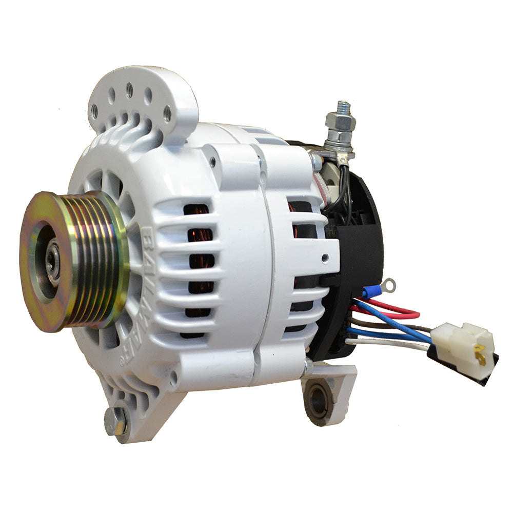 Alternateur Balmar 120 A 12 V 4 po, double pédale, poulie K6 avec terre isolée