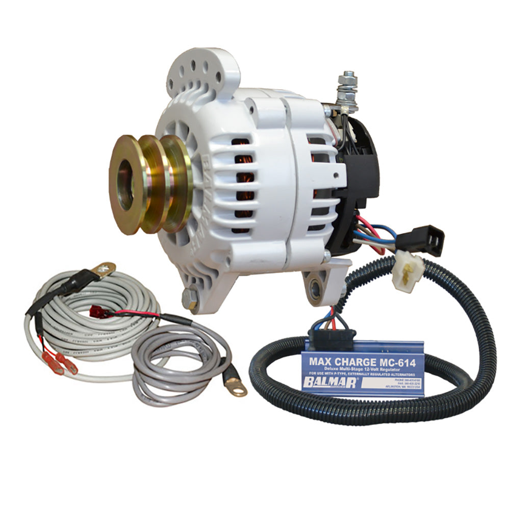 Kit alternateur Balmar 100 A 12 V 3,15" double pédale double poulie régulateur capteur de température