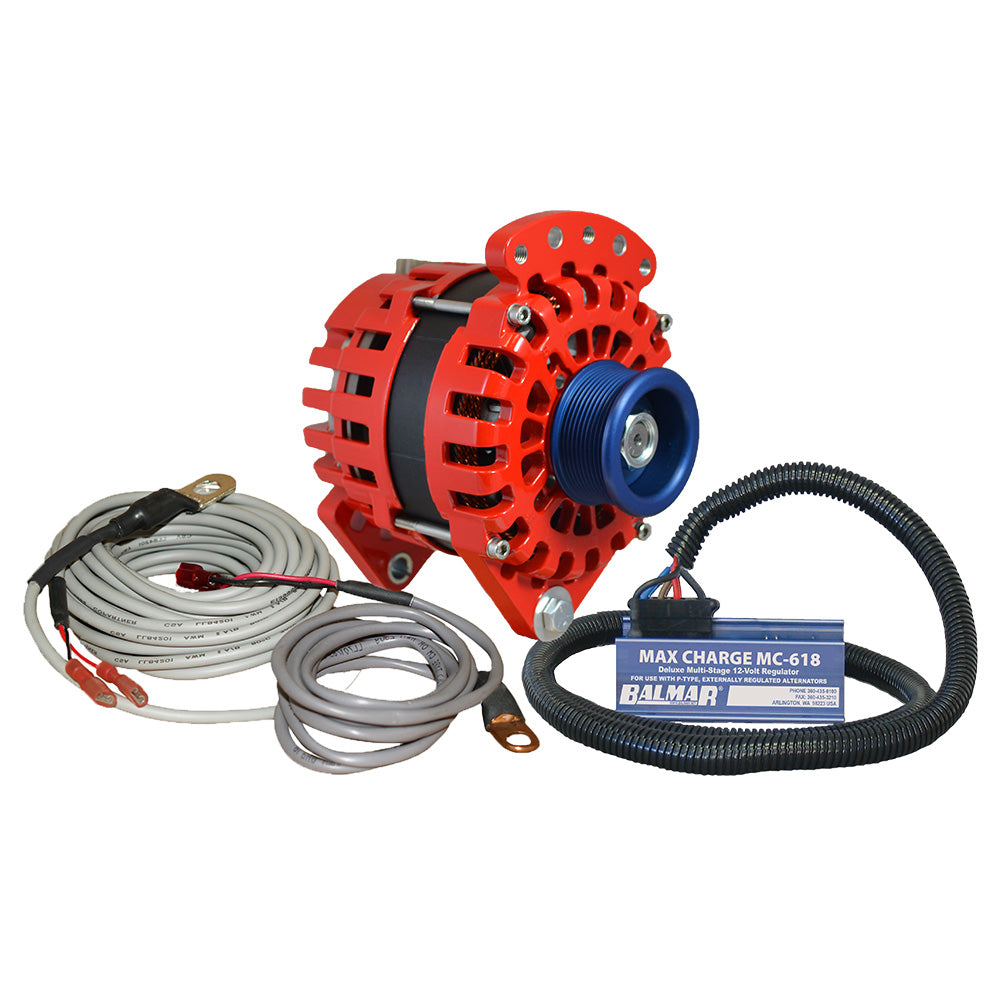 Kit alternateur Balmar 170 A 12 V 3,15" double pédale J10 poulie régulateur capteur de température