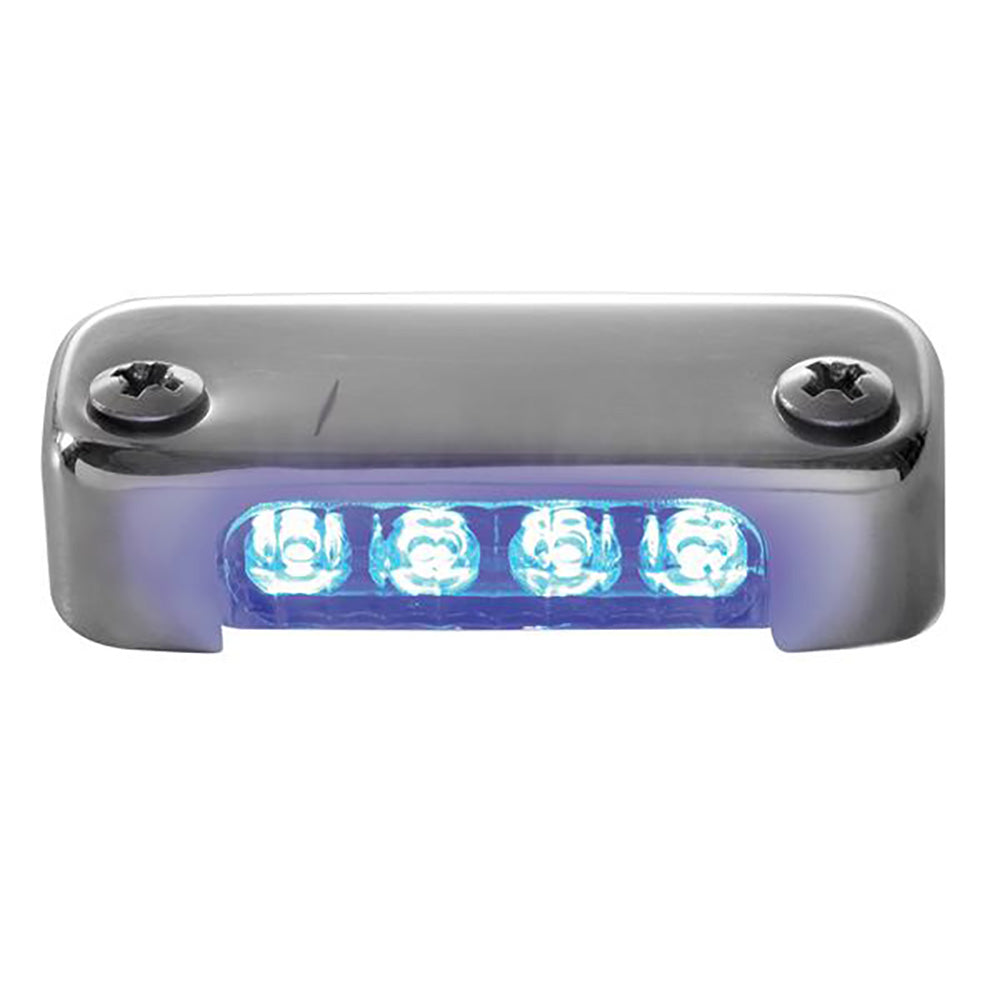 Attwood Blue LED Micro Light w/Stainless Steel Bezel Vertical Mount