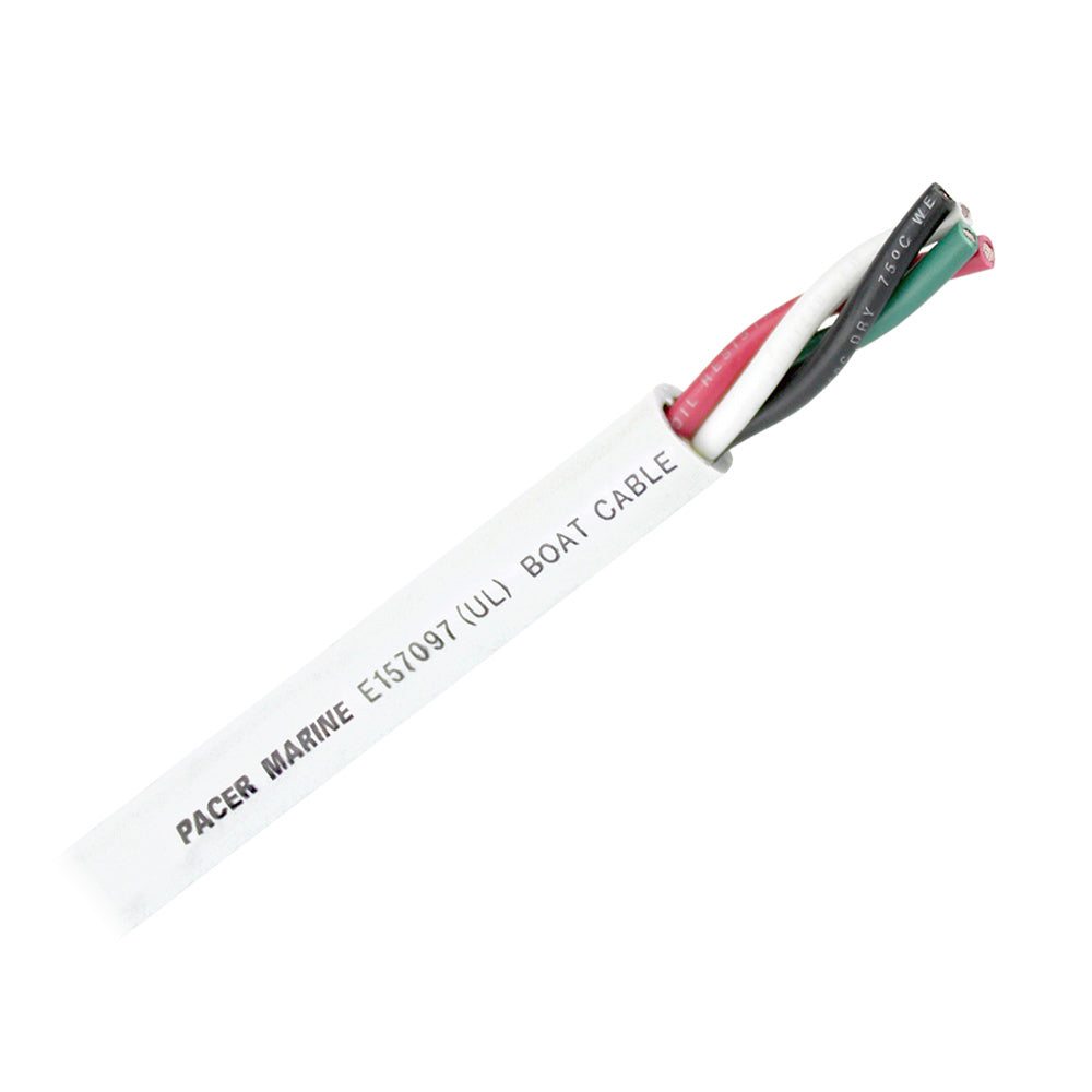 Pacer Round 4 Conductor Cable - 100 - 10/4 AWG - Black, Green, Red White