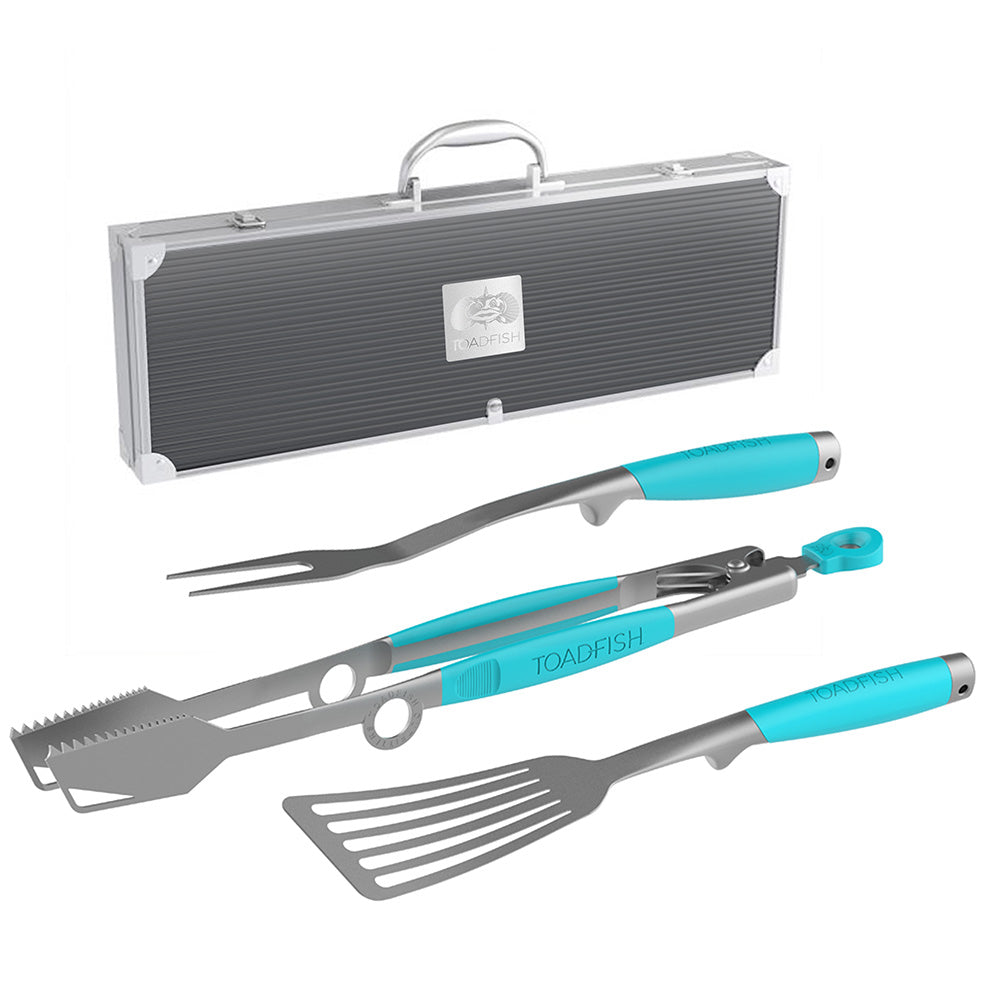 Ensemble de grillades Toadfish Ultimate + étui - Pinces, spatule, fourchette