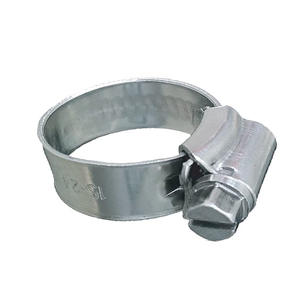 Colliers de serrage à vis sans fin non perforés Trident Marine en acier inoxydable 316 – Bande 3/8 po – Plage de serrage 11/32 po à 25/32 po – Paquet de 10 – Taille SAE 6