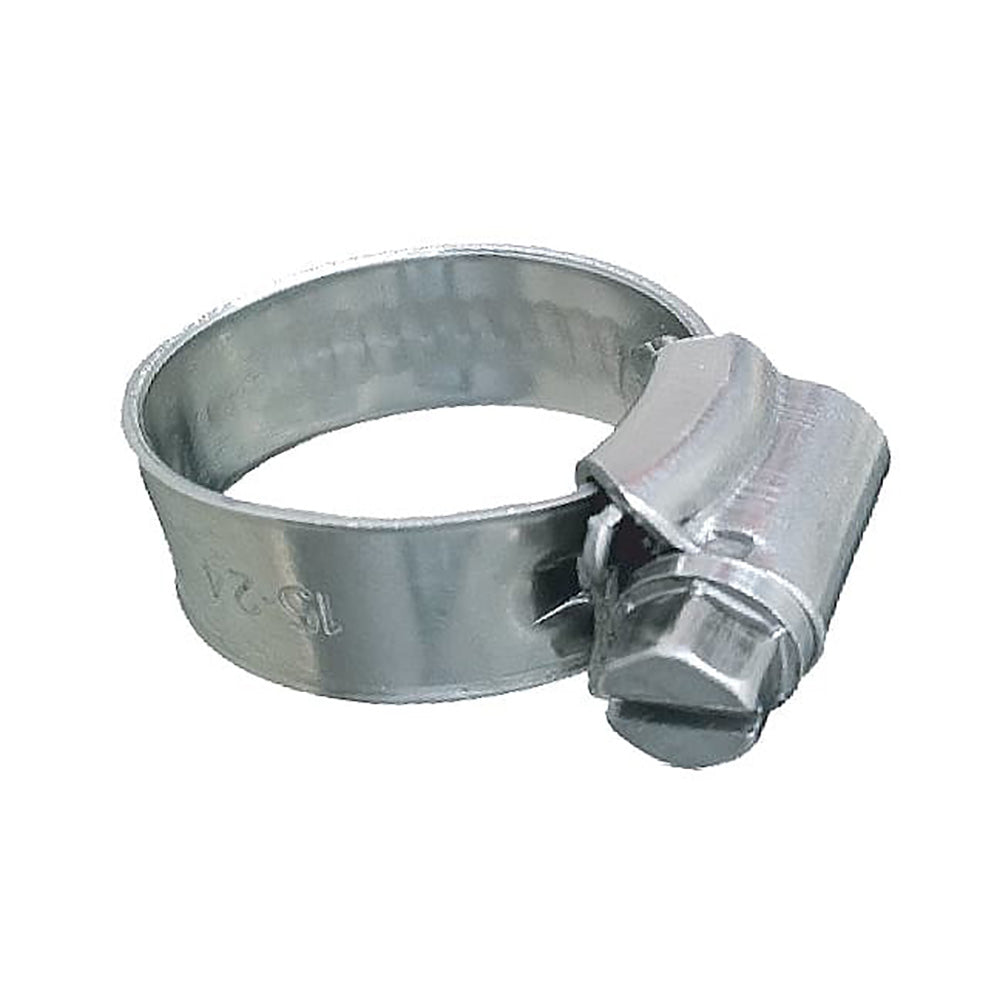 Colliers de serrage à vis sans fin non perforés Trident Marine en acier inoxydable 316 - Bande 3/8" - Plage de serrage 5/8"-15/16" - Paquet de 10 - Taille SAE 8