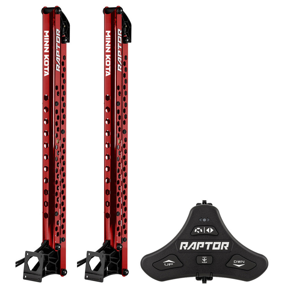 Minn Kota Raptor Bundle Pair - 10' Red Shallow Water Anchors w/Active Anchoring  Footswitch Included