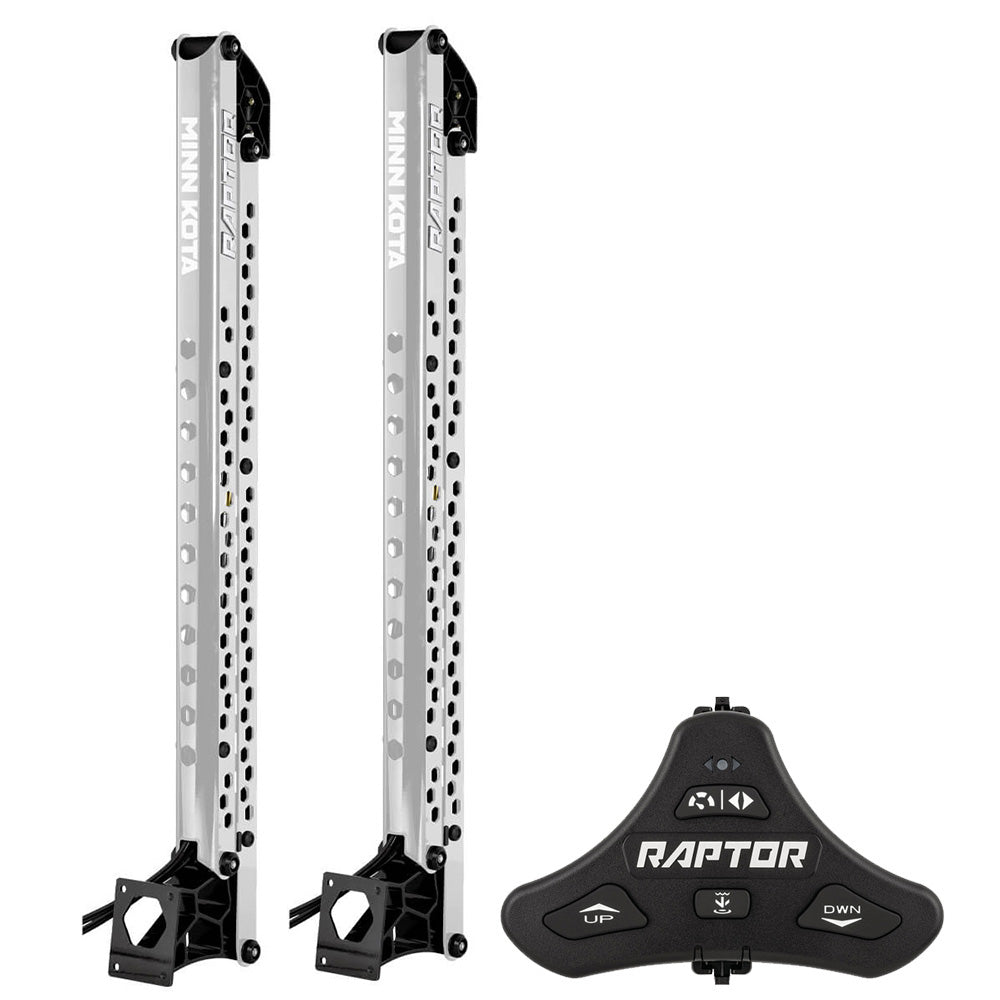 Minn Kota Raptor Bundle Pair - 8' Silver Shallow Water Anchors w/Active Anchoring  Footswitch Included