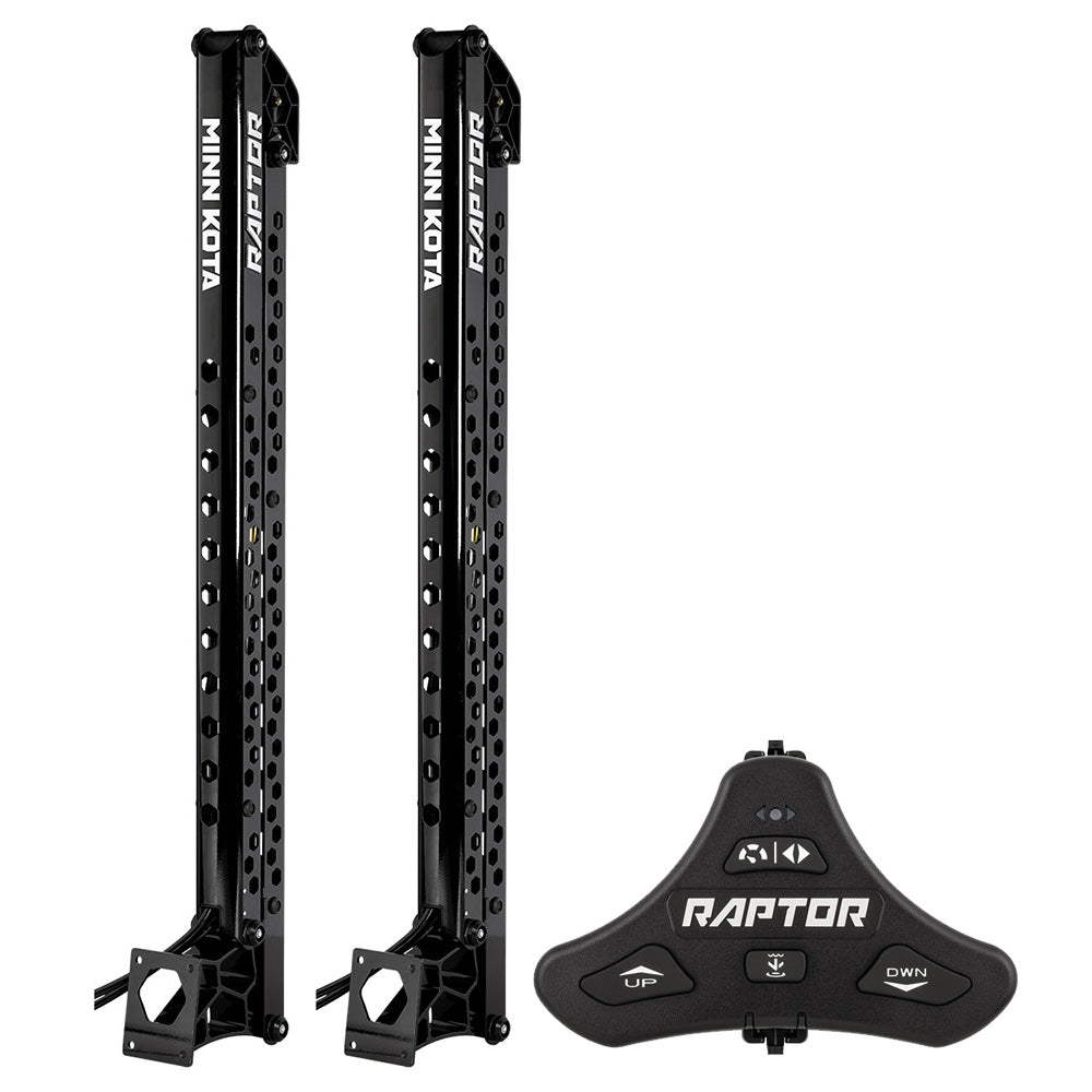 Minn Kota Raptor Bundle Pair - 8' Black Shallow Water Anchors w/Active Anchoring  Footswitch Included