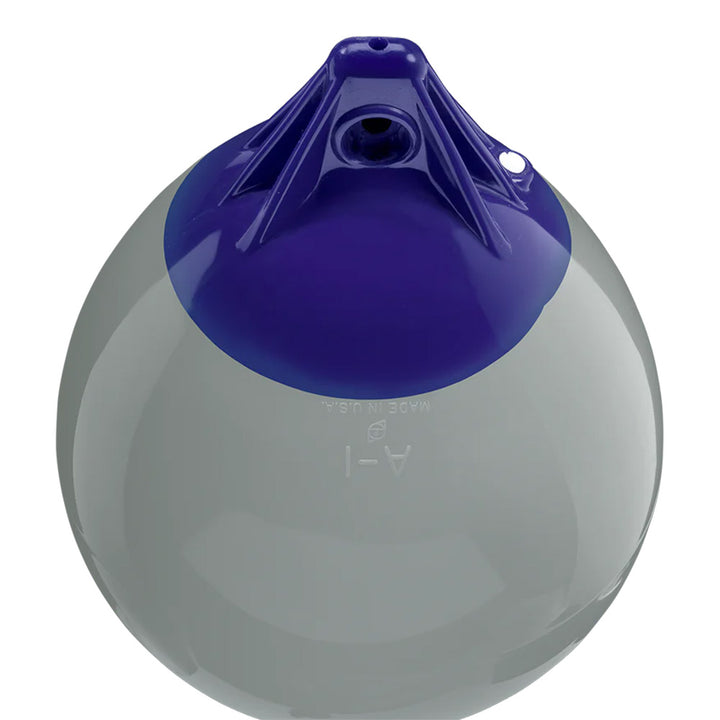 Grey Polyform A-Series buoy, 11x15 inches, model A-1, designed for marine safety and navigation, manufactured by Polyform U.S.
