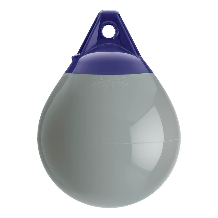 Grey Polyform A-Series buoy, 11x15 inches, model A-1, used for marine safety and navigation, by Polyform U.S.