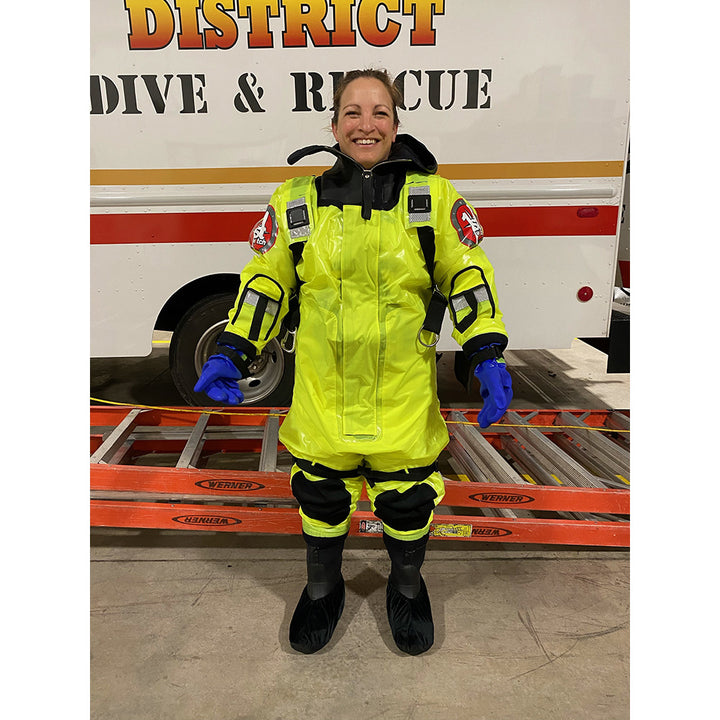 First Watch RS-1005 Ice Rescue Suit - Hi-Vis Yellow - S/M (Built to Fit 46-58)