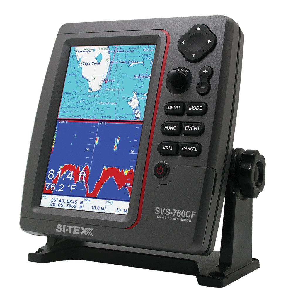 SI-TEX GPS Dual Frequency 600W Sonar System - 7 Color LCD w/Internal  External GPS Antenna  C-MAP 4D Card