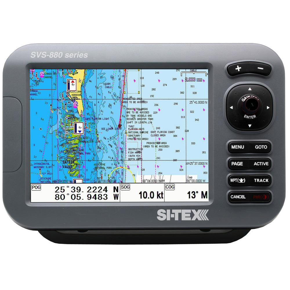 SI-TEX GPS Chart-Dual Frequency 600W Sonar System - 8 Color LCD w/Internal GPS Antenna  C-MAP 4D Card
