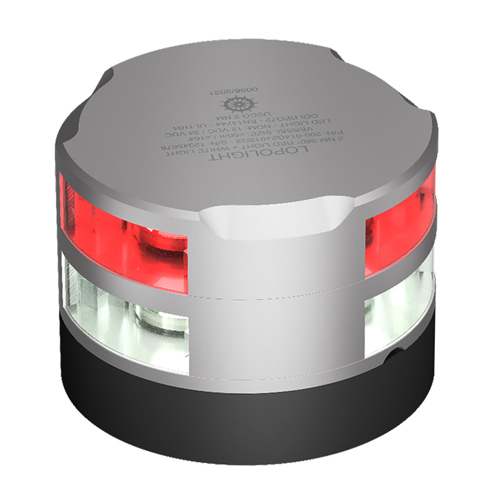 Lopolight 2nm 360 Red + 2nm 360 White - Silver Anodized