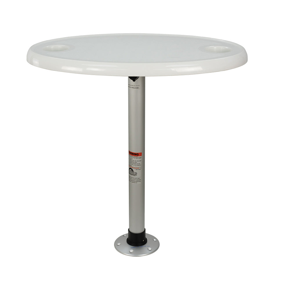 Springfield Thread-Lock Electrified Oval Table Package w/LED Lights  USB Ports