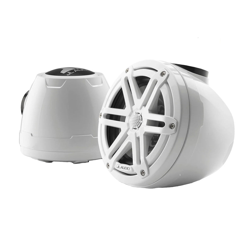 JL Audio M3 VeX Series 6.5-inch coaxial speakers with white sport grilles, designed for tower and soundbar audio systems.