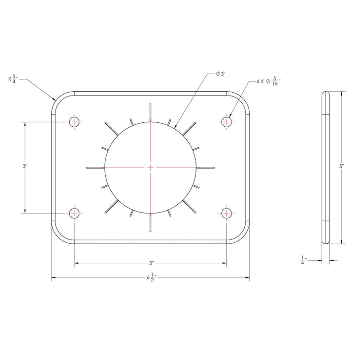 TACO Grand Slam 300 Universal Backing Plate f/GS-300  GS-390 - Pair