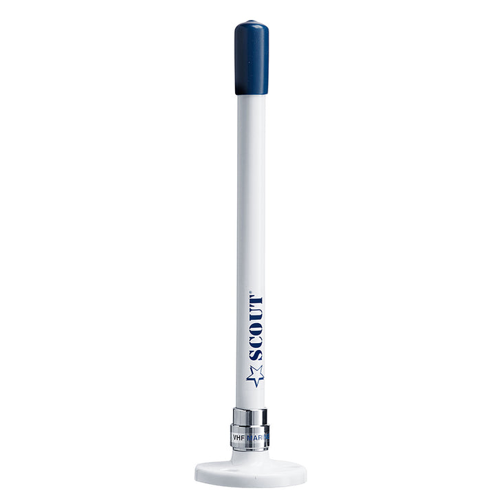 Scout 9" Stubby White VHF Antenna w/Quick Mount Includes 5M RG-58, Mount  Integrated Connector KS-10