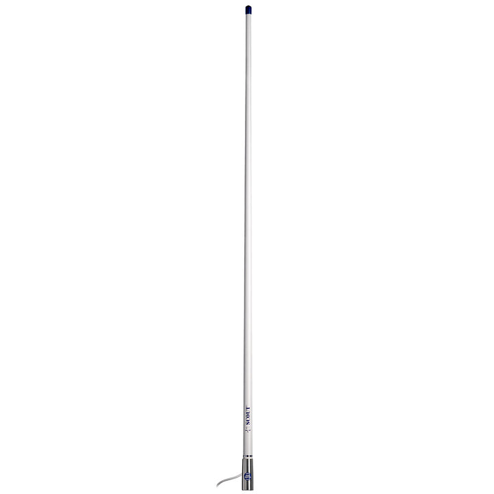 Scout 4' White VHF Antenna 3dB Stainless Steel Ferule w/5M RG-58 Includes PL-259