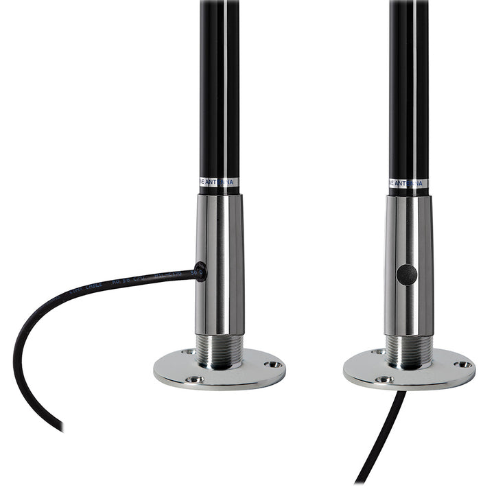 Scout 4' Black VHF Antenna 3dB Stainless Steel Ferule w/5M RG-58 Includes PL-259