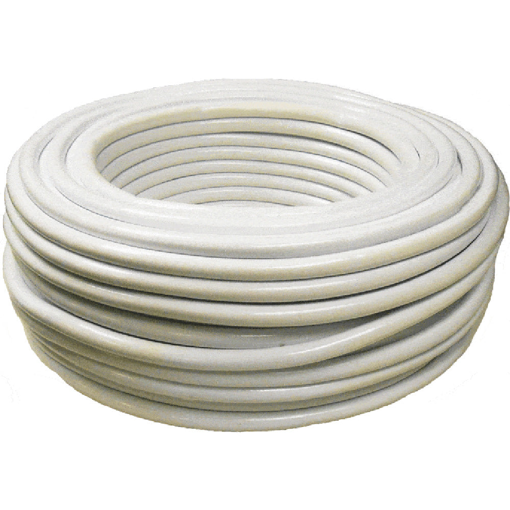 White Trident Marine 3/4-inch wash down hose, 164-foot length, designed for marine pressure wash and water cleaning applications.
