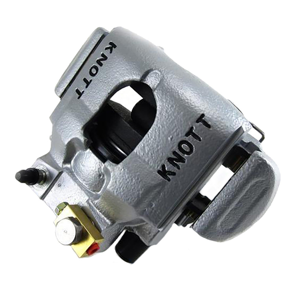Load Rite right side disc brake caliper with brake pads, designed for load bearing and hub applications in marine or trailer setups.