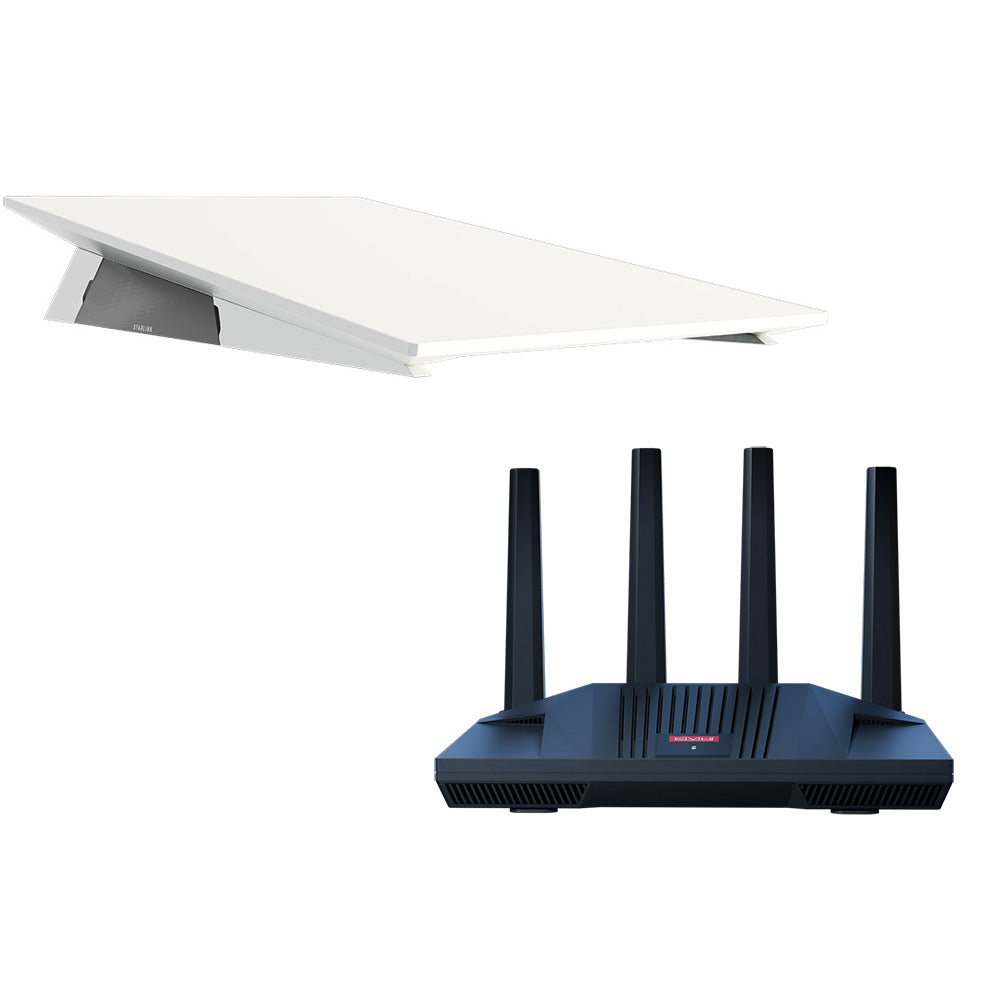 KVH Starlink Performance Gen 3 Kit with Wedge Mount, CommBox Edge Core Wi-Fi router, satellite receiver for reliable connectivity