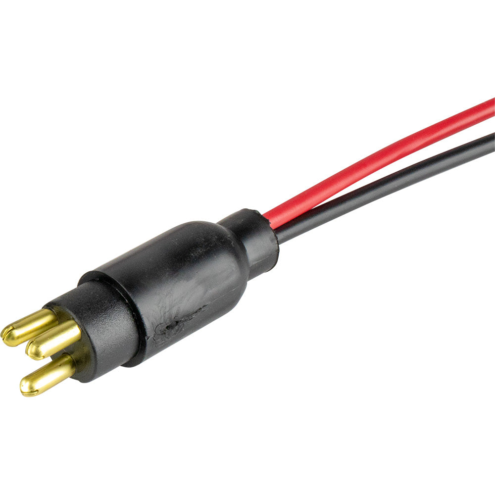 Sea-Dog Trolling Motor Plus Only 3-Pin Male connector, marine trolling motor accessory, black plastic component for wiring connection