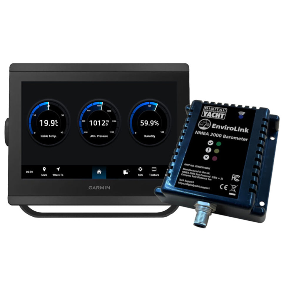 Digital Yacht EnvironLINK NMEA 2000 temperature and humidity sensor accessory for marine navigation systems.